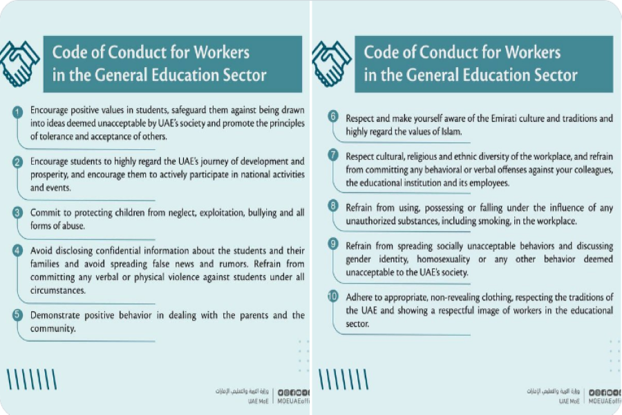 Code of Conduct for professionals in the education sector